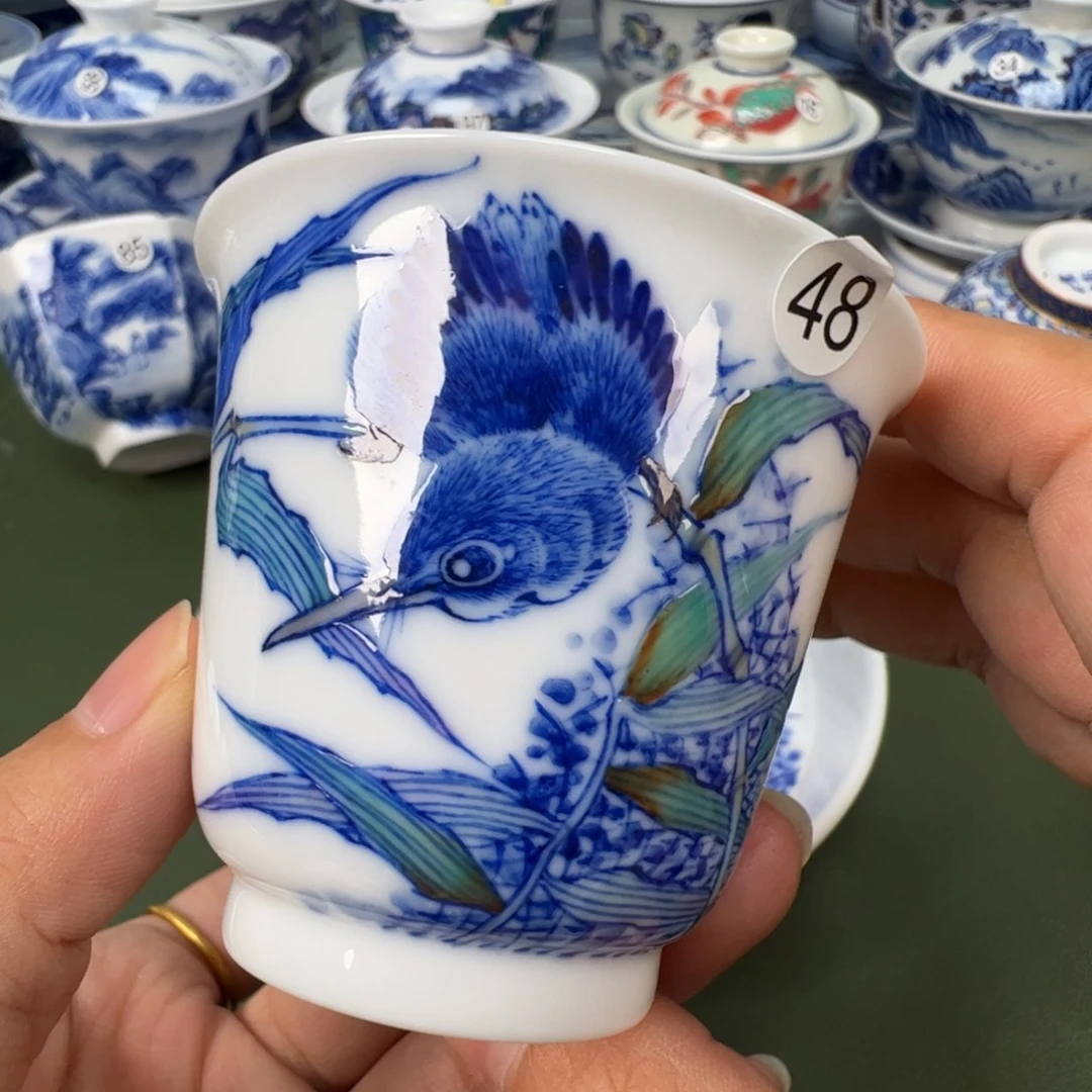 陶瓷景德镇纯手工纯手绘茶具木木48