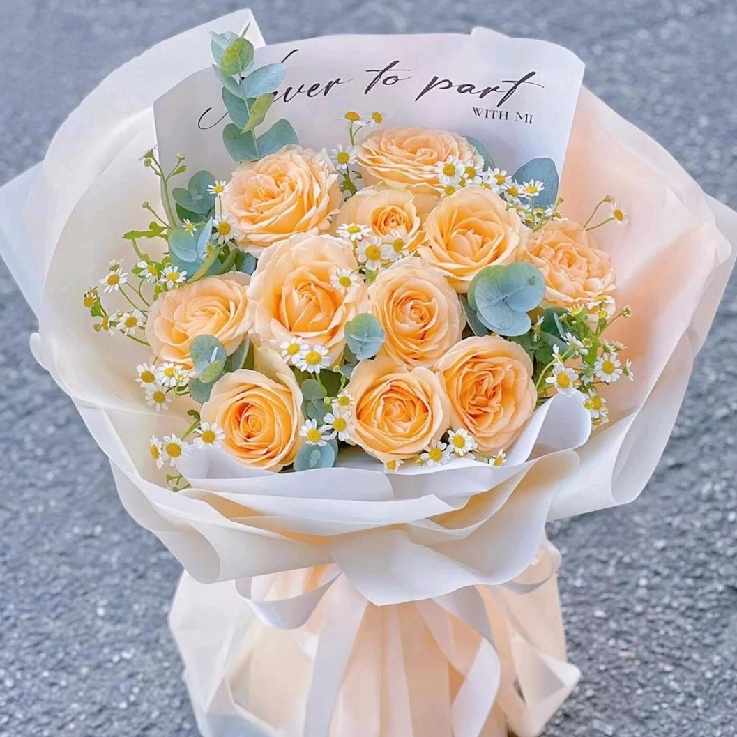 【I LOVE YOU】11朵香槟玫瑰花束送女朋友生日鲜花花店送货上门