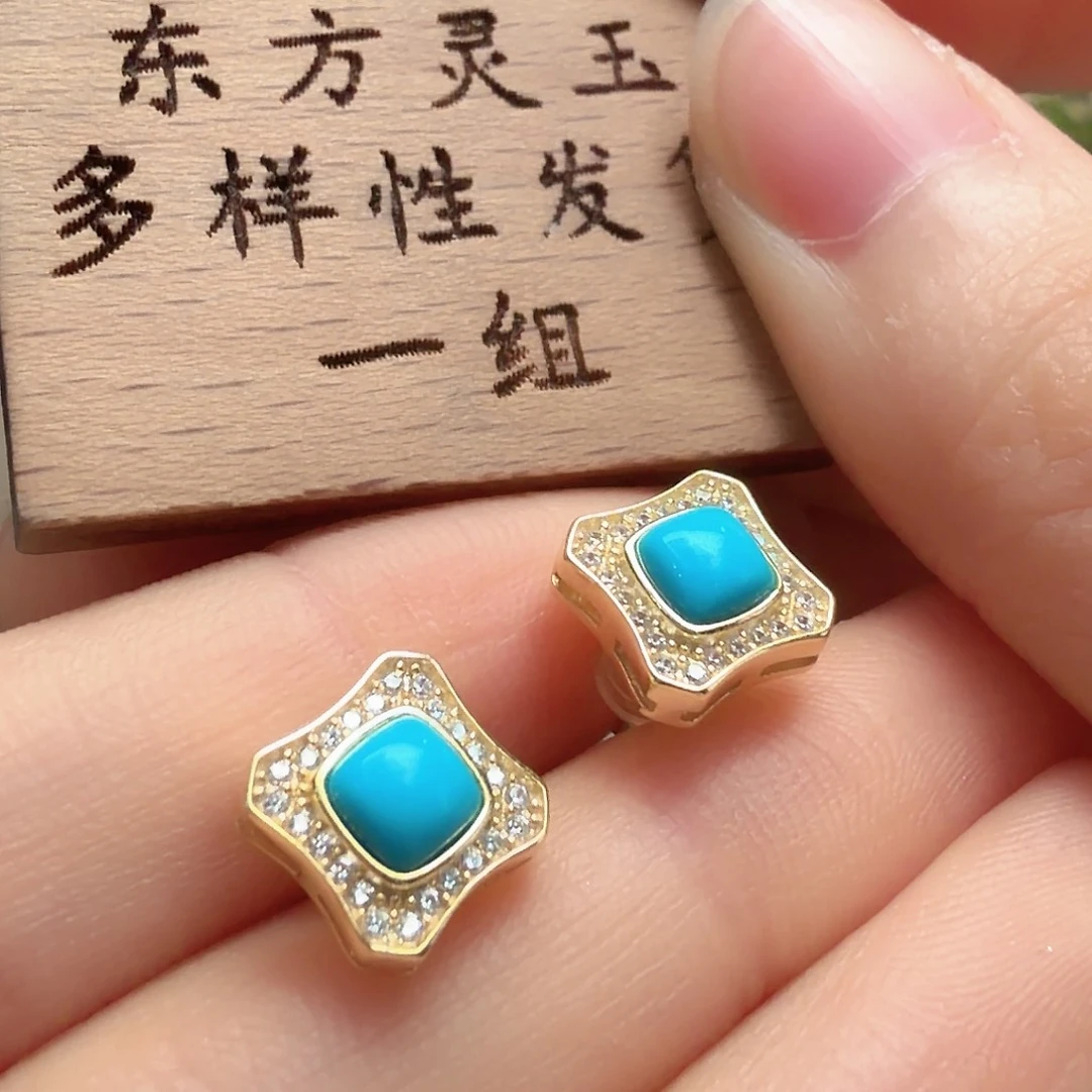 绿松石银S925镶嵌颈饰