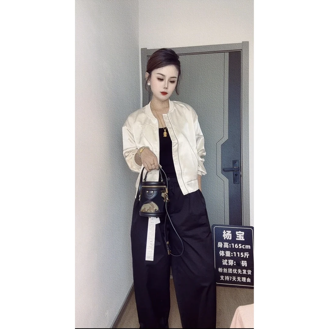 短款拉链短外套女2025秋季新款韩版时尚洋气显瘦上衣宽松显瘦大码