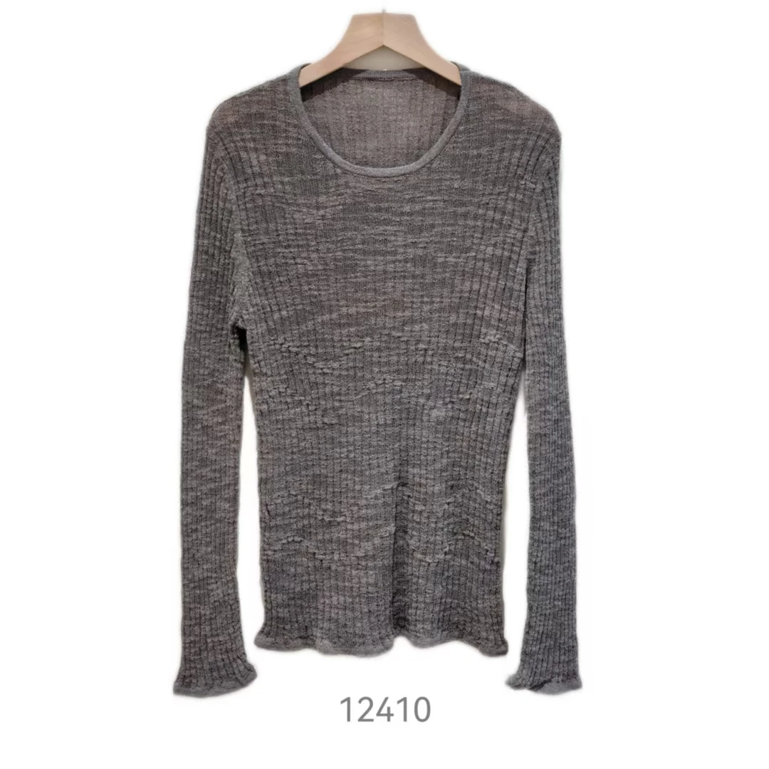 12410（部分无水洗唛，介意慎拍) WANGDAN 新款净版豆豆纱长袖