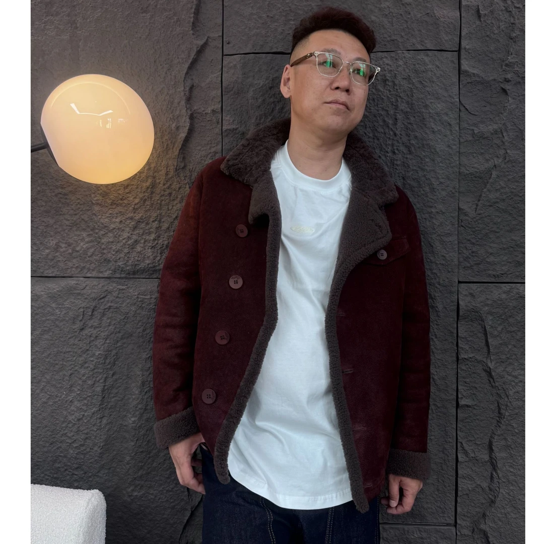 醇植浆染25006成衣轻水洗微复古轻时尚男装原生态轻机车皮毛一体