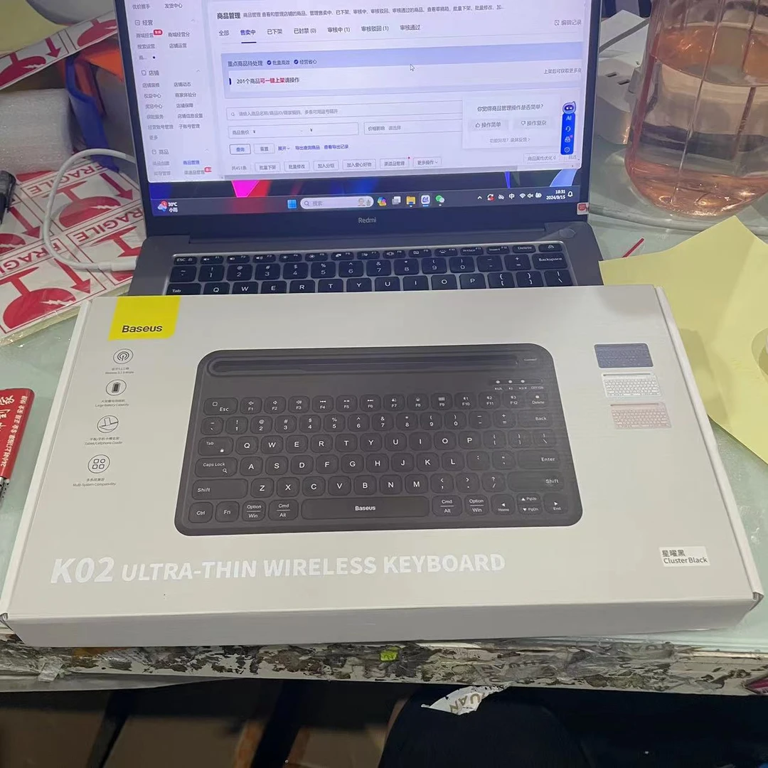 99新 Baseus/倍思 倍思 K02 超薄无线键盘