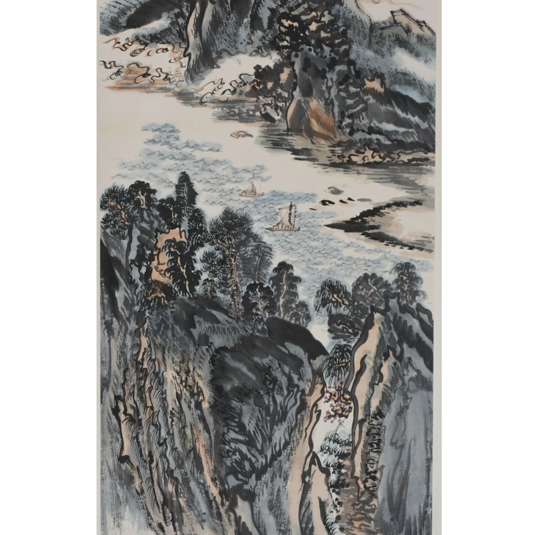 HM7209 峡江翻涌 98×49cm 纸本立轴 4.3平尺