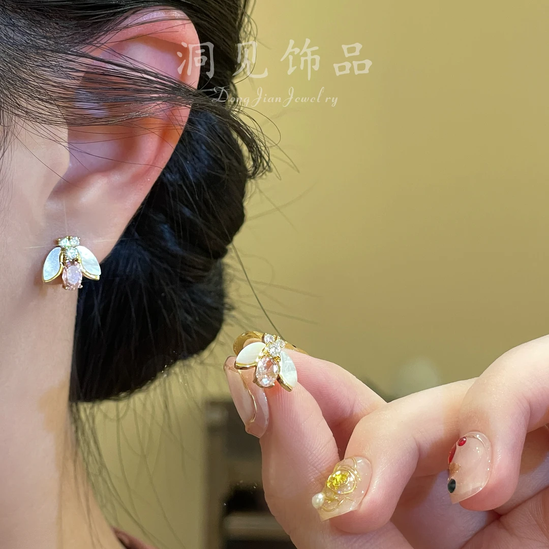 【甜蜜蜜】蜜蜂耳钉甜美简约时尚精致耳饰ES786