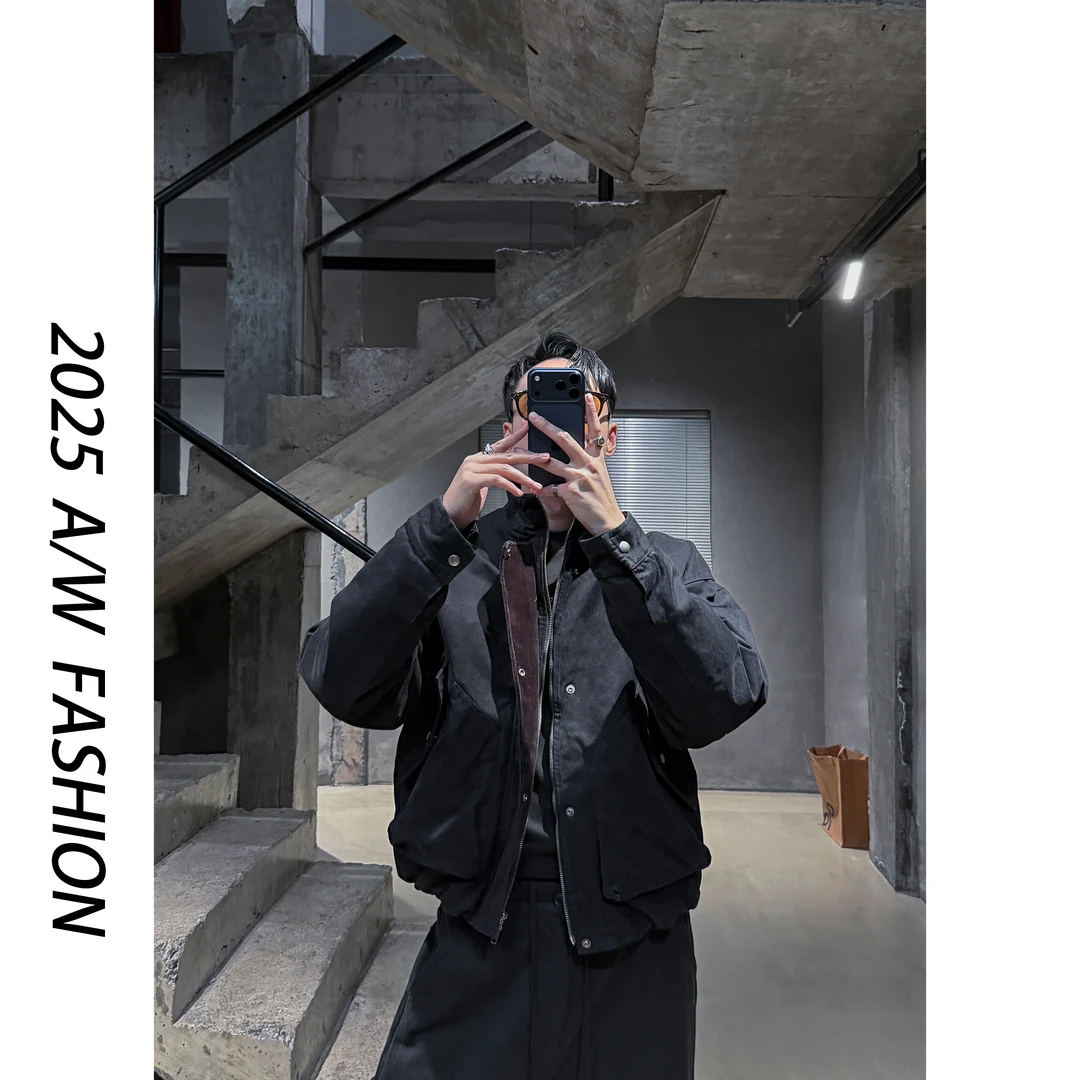 【叶继枫】25 A/W 黑标90白鸭绒阿苏特染美式复古工装风羽绒服外套