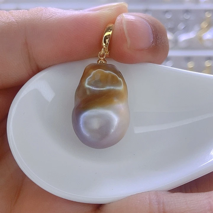 淡水珍珠银S925镶嵌颈饰636