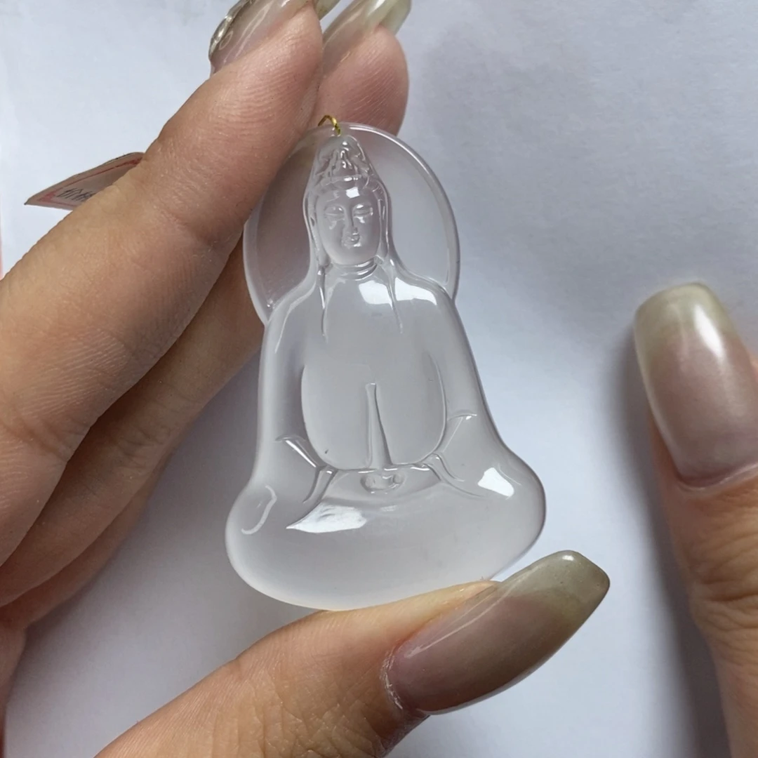 石英质玉观音未镶嵌杜*龙