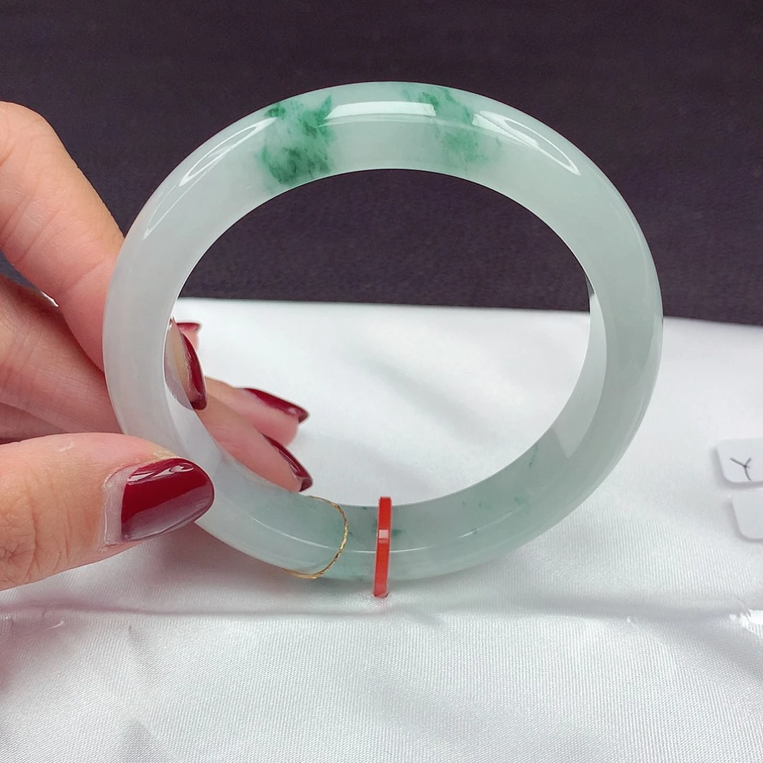 翡翠未镶嵌手镯59圈022