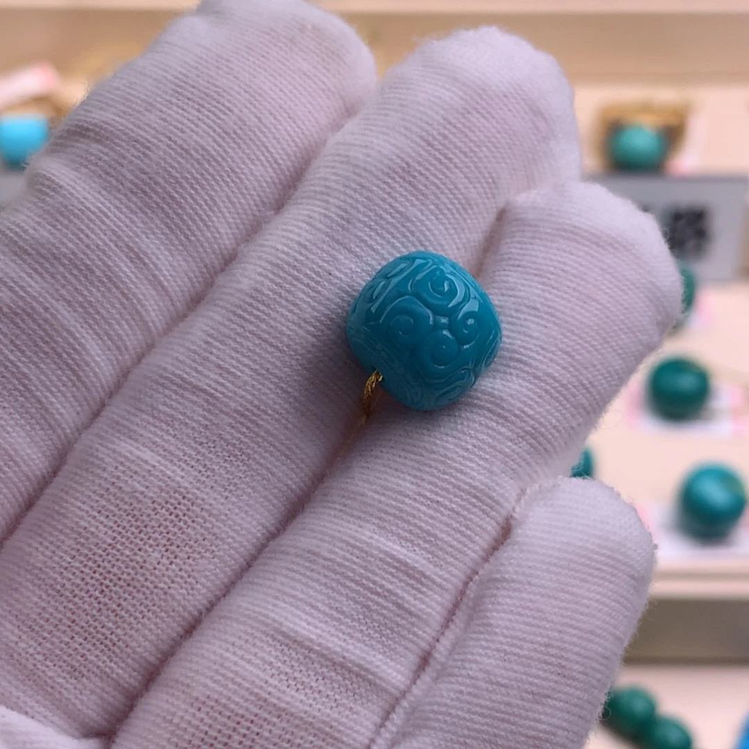 绿松石珠宝奇石未镶嵌11.6×10.4