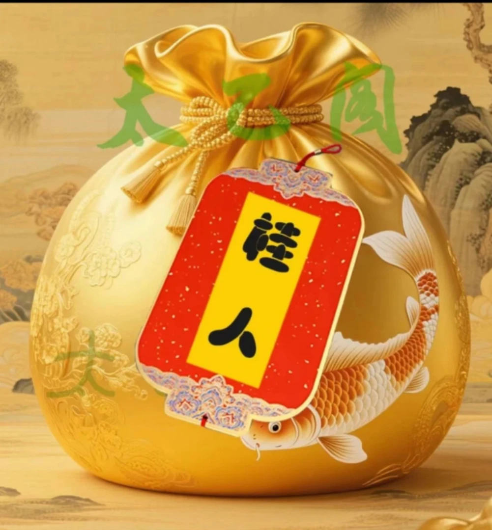 A5号 老师推荐 贵人 帮忙 手绘卡生肖福袋挂件精美饰品
