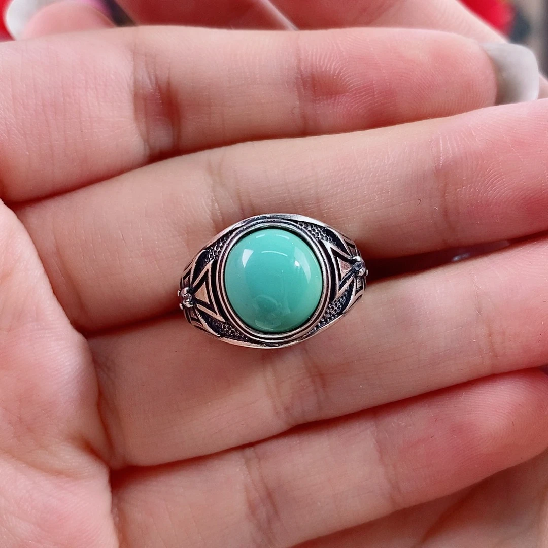 绿松石银S925镶嵌珠宝奇石