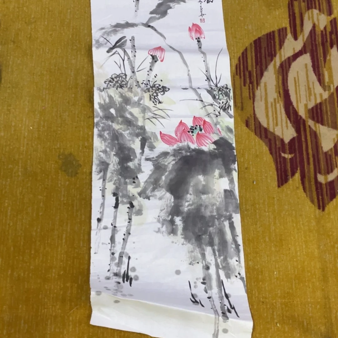 国画洁**巾绘画作品玉华瑕疵6666