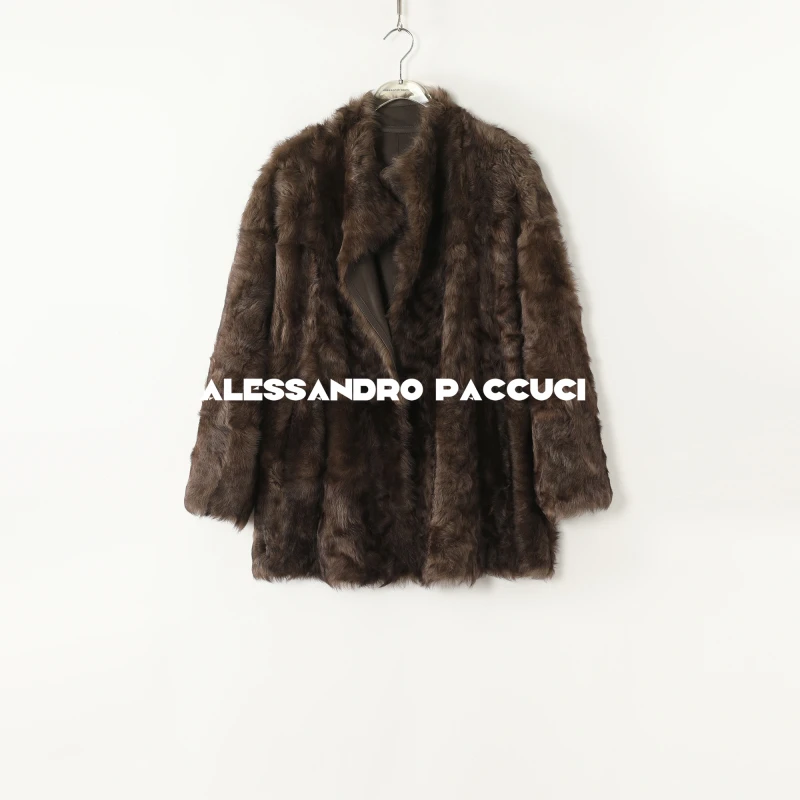 AP洛哥54017CM【安谧暖冬】黑标双面穿小湖羊皮毛一体保暖皮草外套