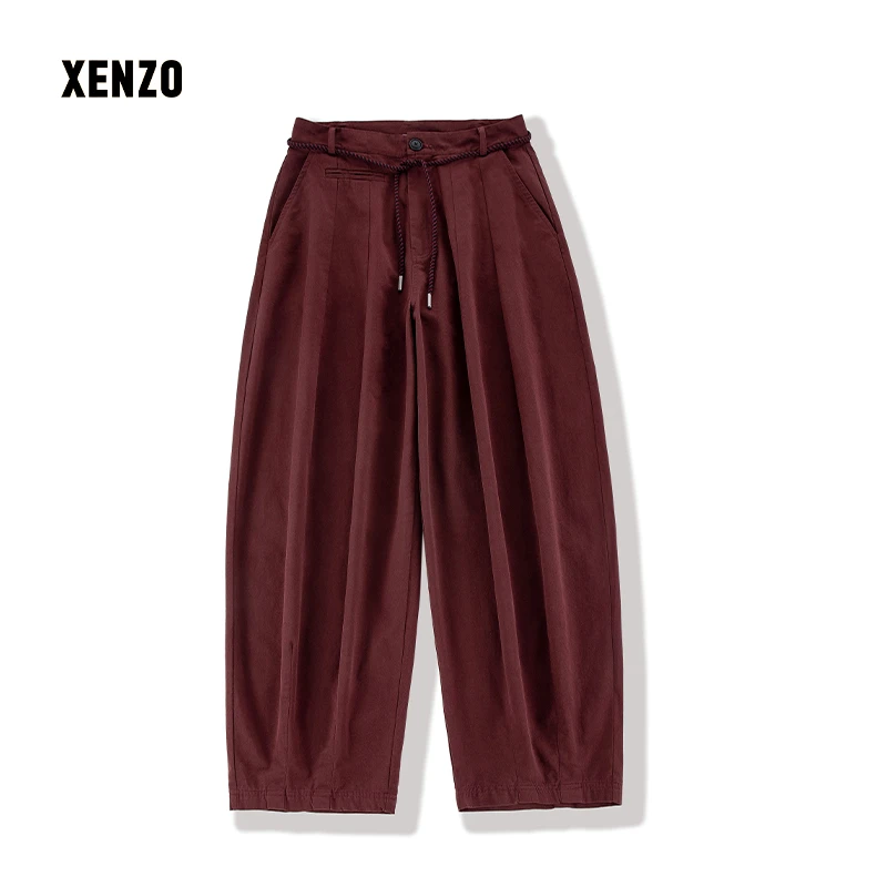 【XENZO】2025秋季新款阔腿弯刀裤25QDS16