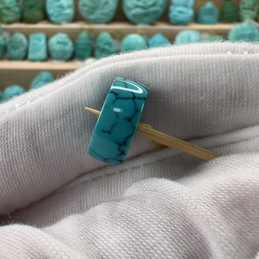 未镶嵌绿松石直切珠 13x6mm