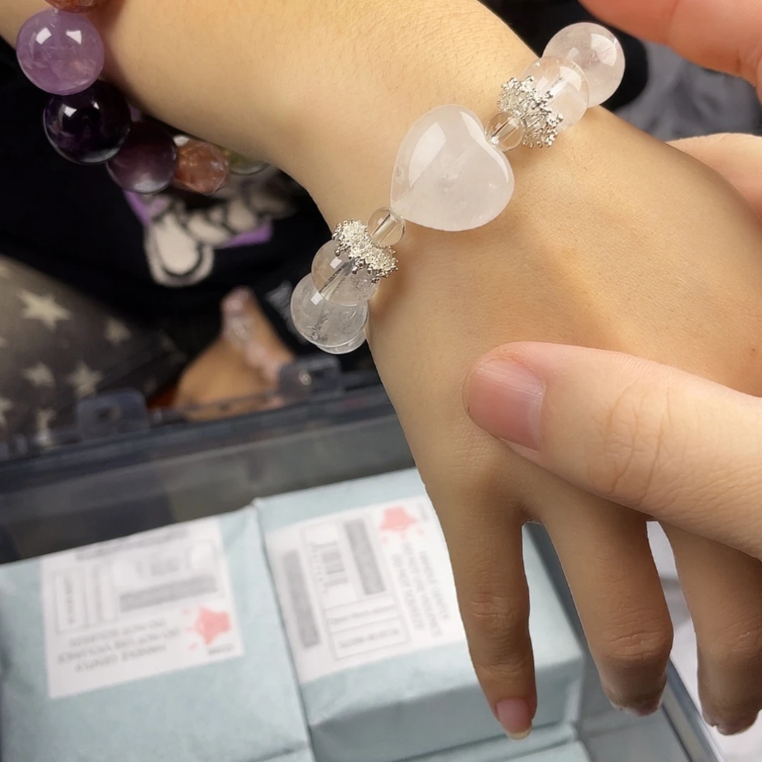 银S925镀金镶嵌手串水晶