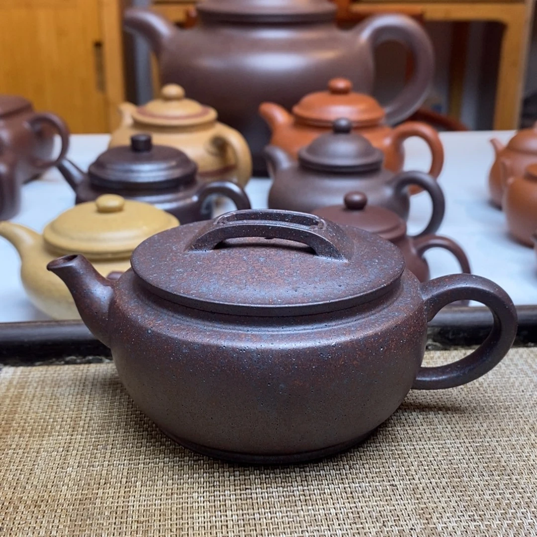 茶壶紫砂250毫升麻子泥汉瓦