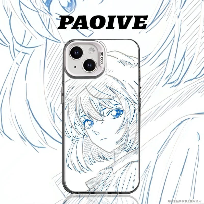 灰原哀适用苹果华为vivo一加iPhone小米彩银手机壳