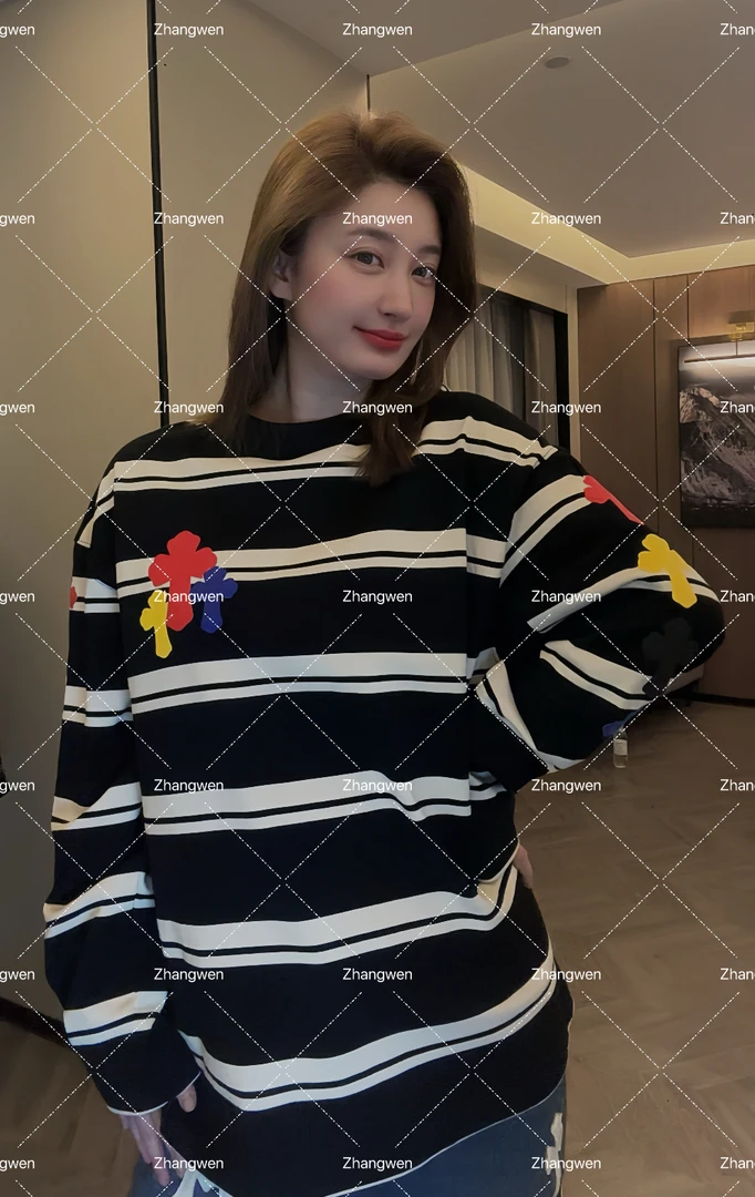 【5188】重工洗水贴布刺绣短袖T恤（男女同款）