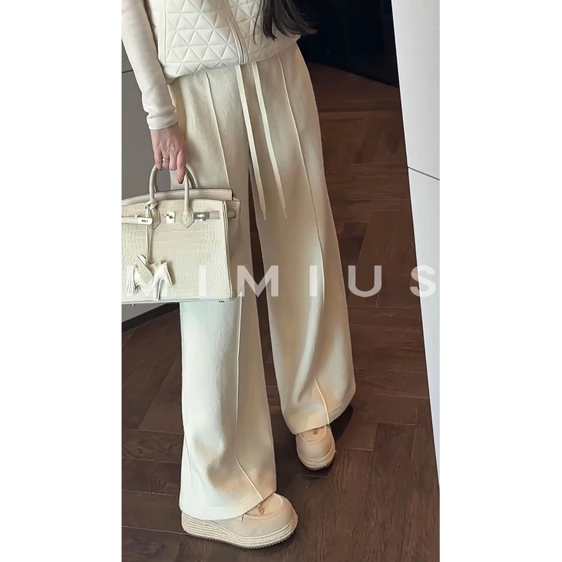 【mimius】七七 懒人居家省心系列百搭明线休闲裤 G09166