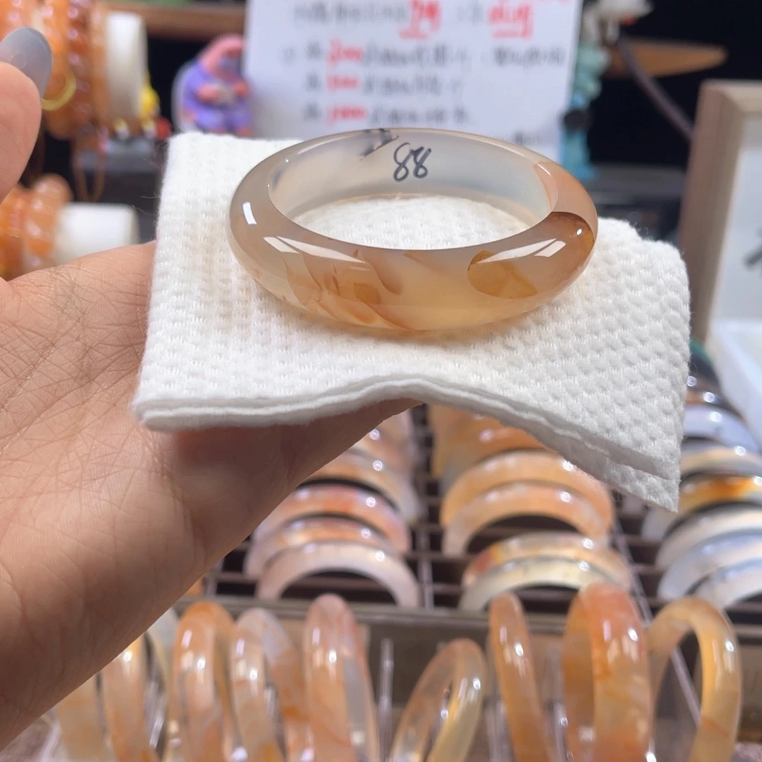 手镯玛瑙/玉髓合金53.8圈