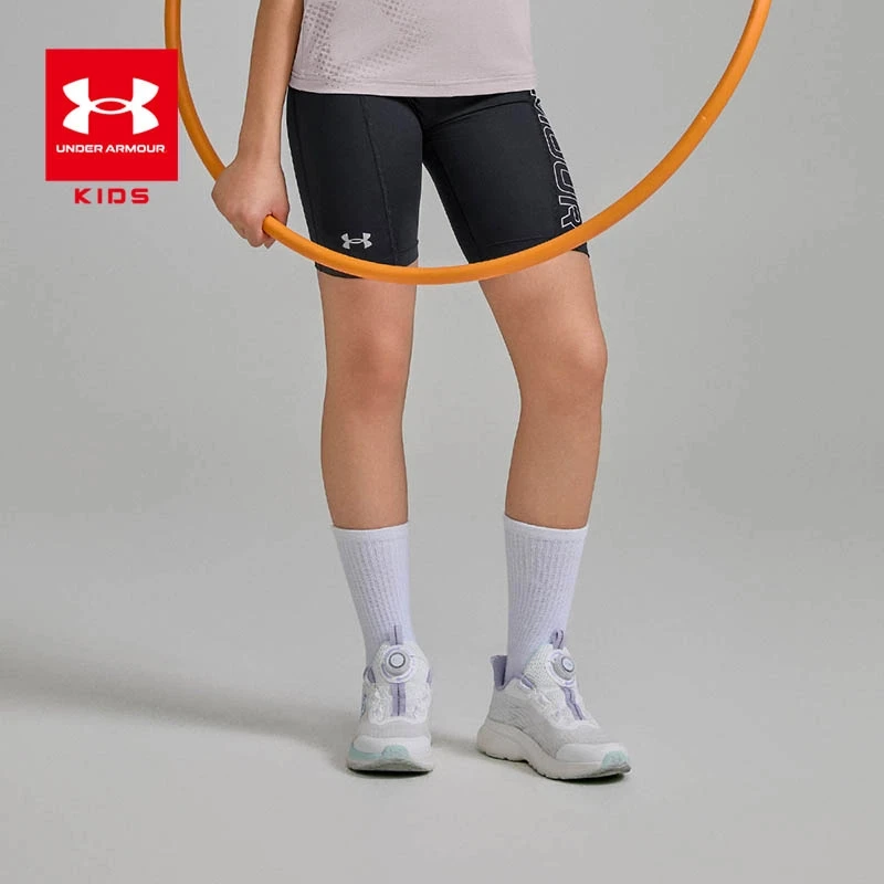 安德玛25年夏季女大童健身瑜伽运动贴身五分紧身裤252211120