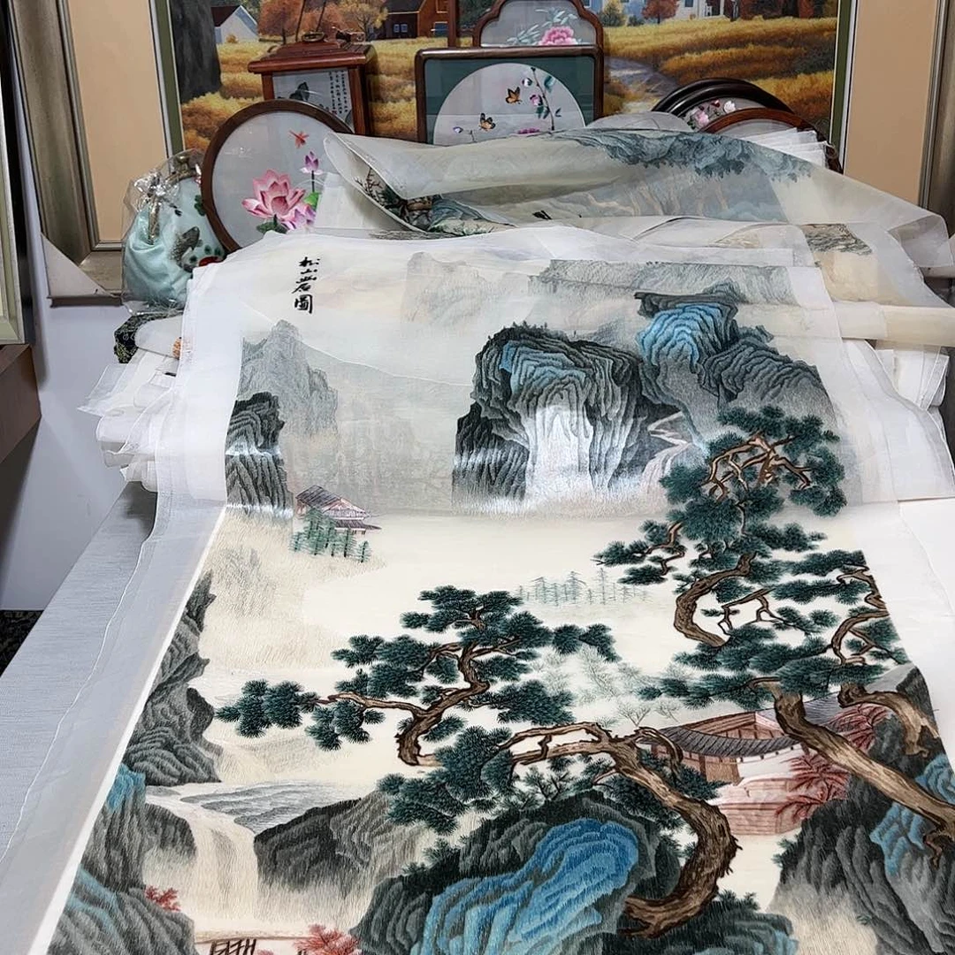 刺绣纯手工刺绣画