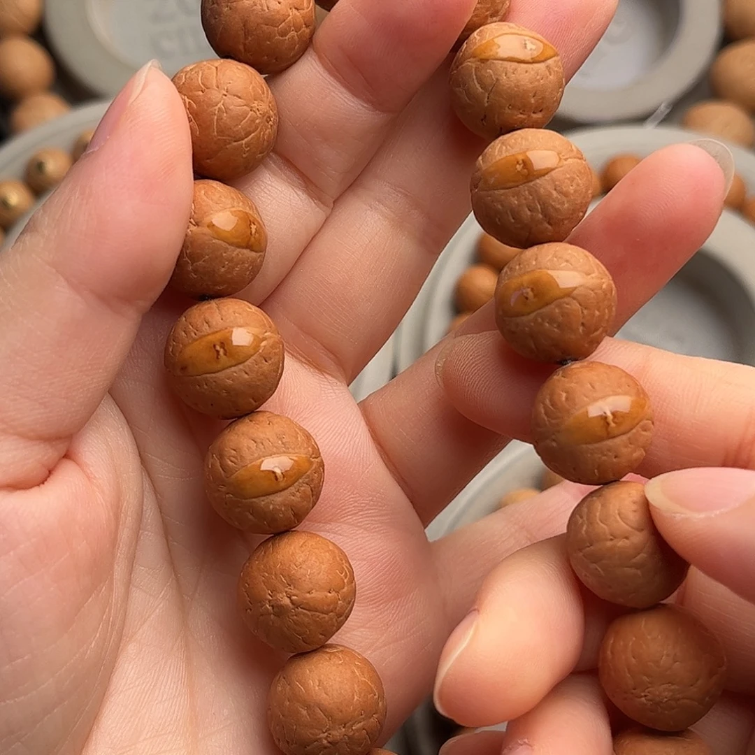 弯***鸟手串凤眼菩提14黄金眼