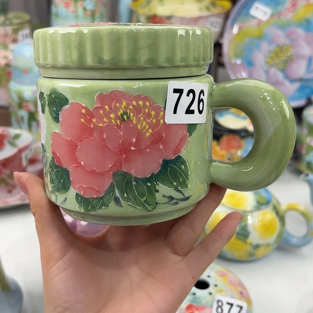 景德镇手绘高温釉下彩陶瓷茶具