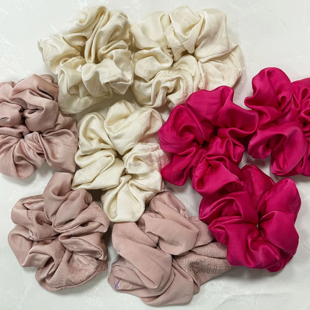 【发圈链接】真丝发圈香云纱布料