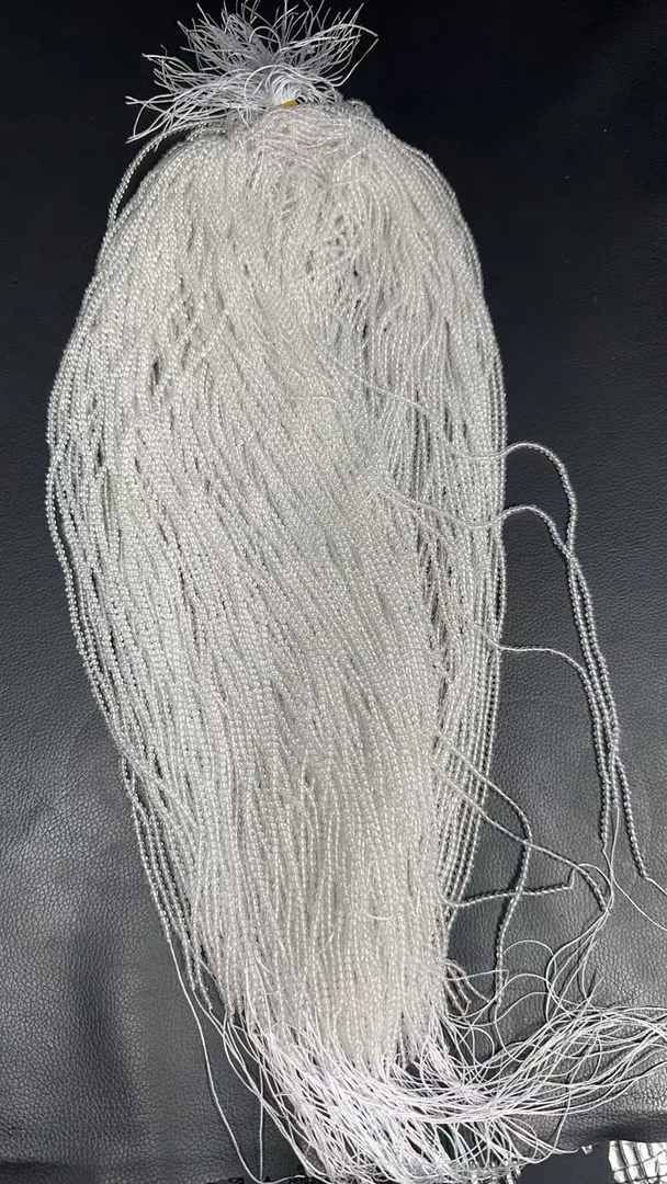 白水晶2.6mm-3mm半成品长链（多样性发一条）/绕手两圈