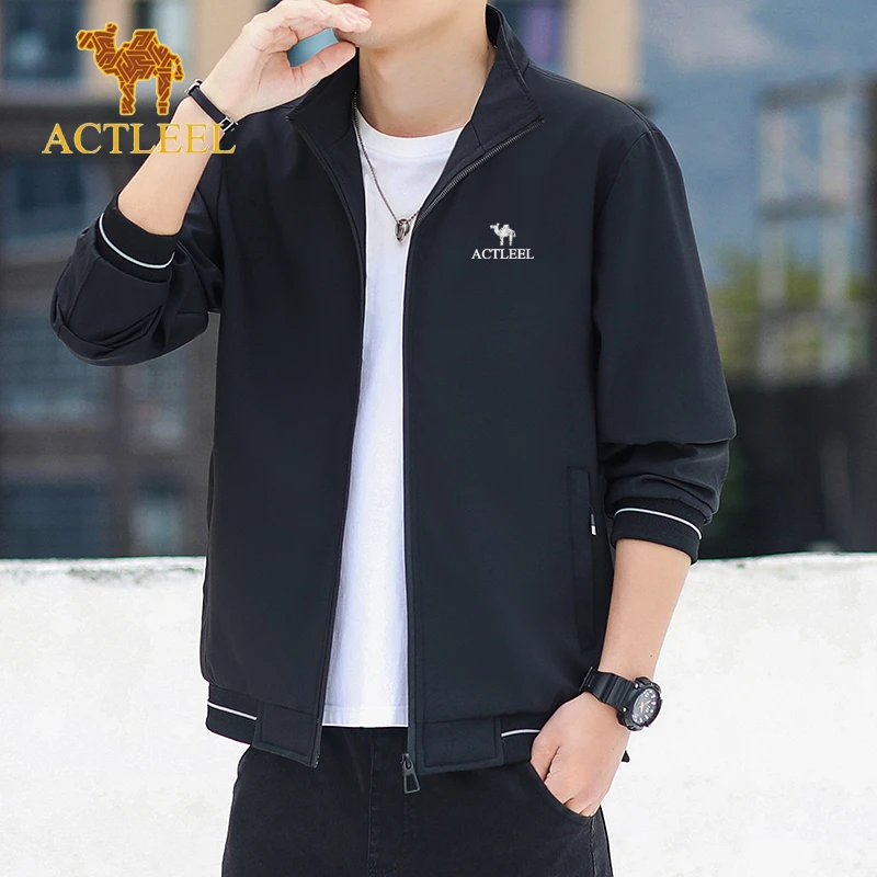 【美洲户外】春秋款男士立领夹克新款潮流时尚外套帅气百搭款上衣服