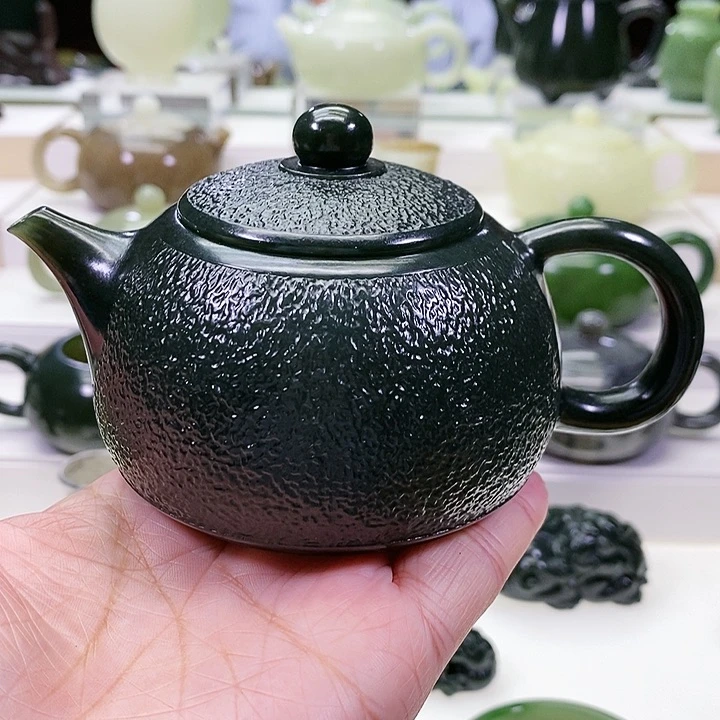 未镶嵌和田玉挂件茶壶200m l