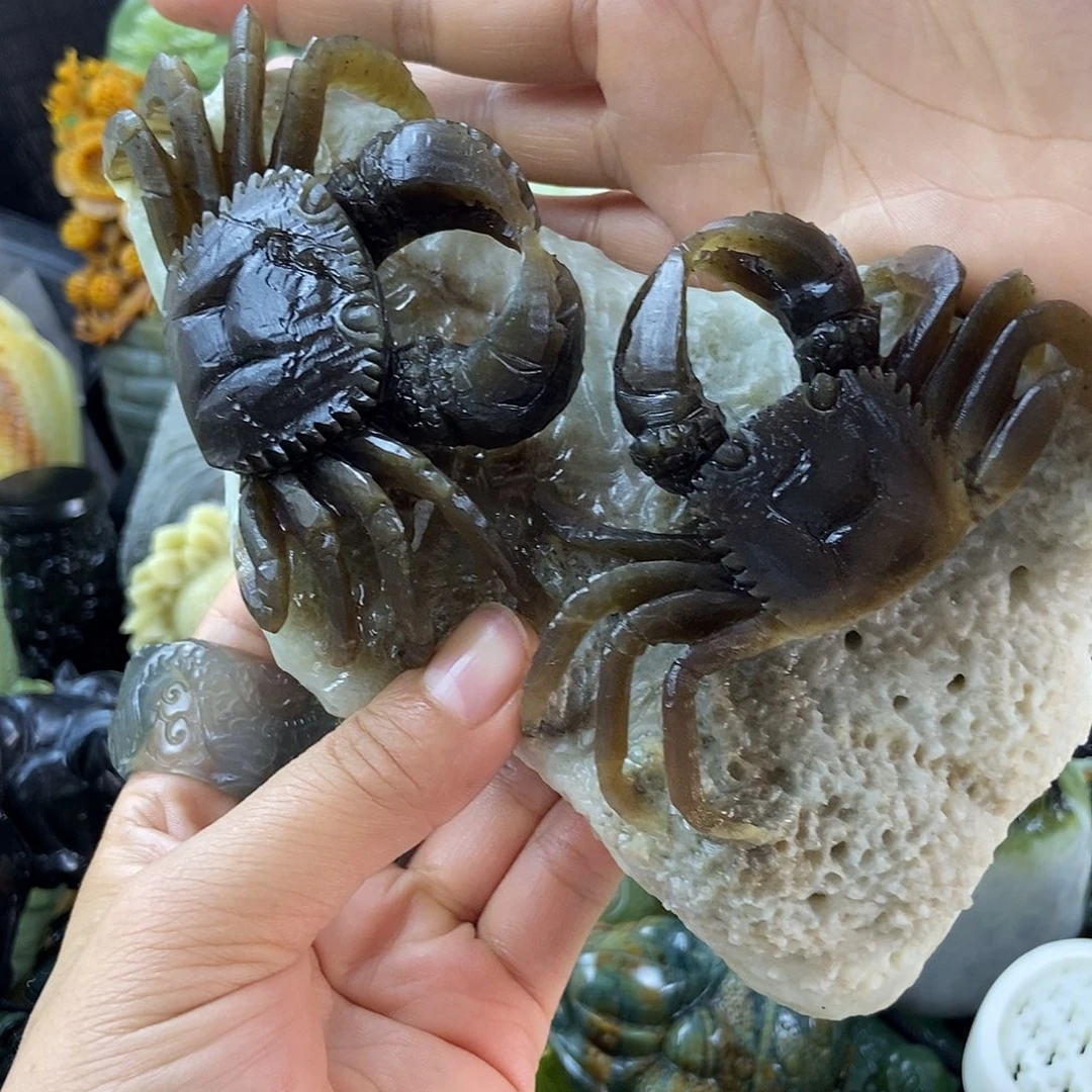 李***合金蛇纹石玉手把