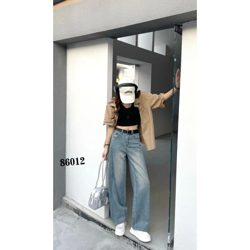 SMY86012 （聚水潭） 春季新款设计感休闲女士牛仔裤
