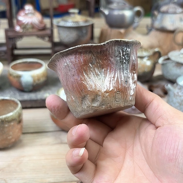 手捏柴烧杯  柴烧清仓福利