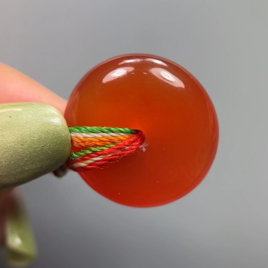 南红玛瑙冰红平安扣未镶嵌