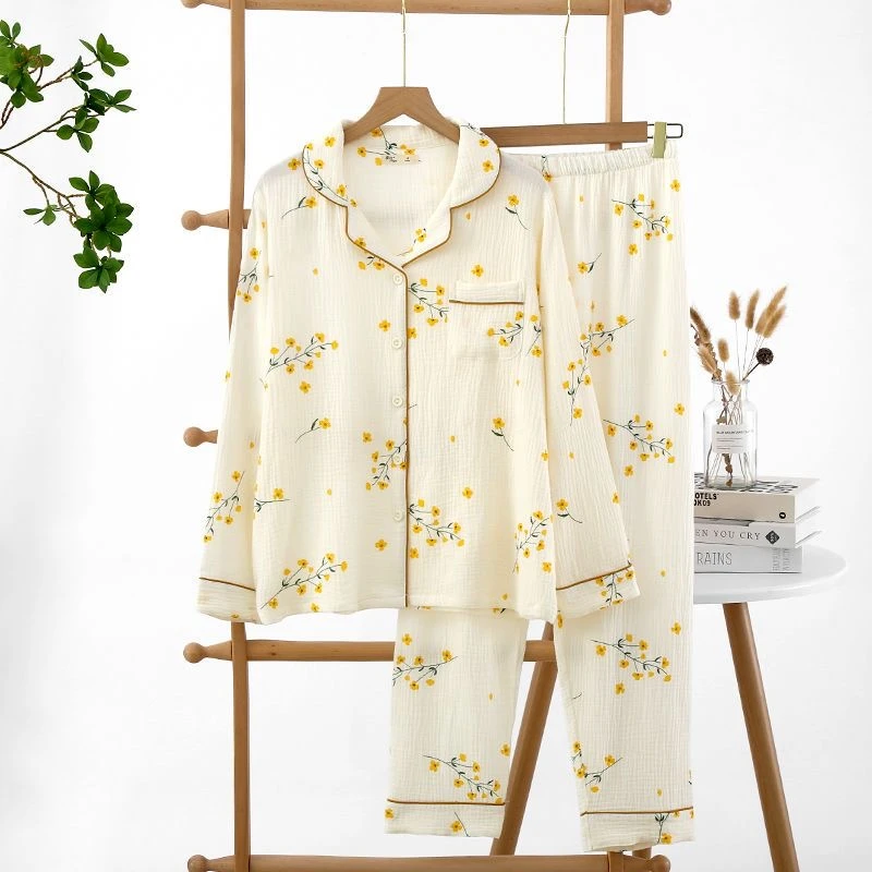 风车菊-2025新款双层纱布小碎花家居服