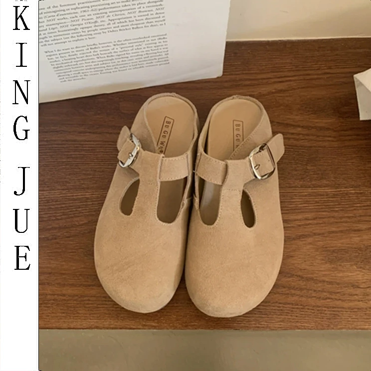 【原始森林】夏季女鞋 勃肯鞋时尚百搭 T字扣包头平跟 轻便不累脚