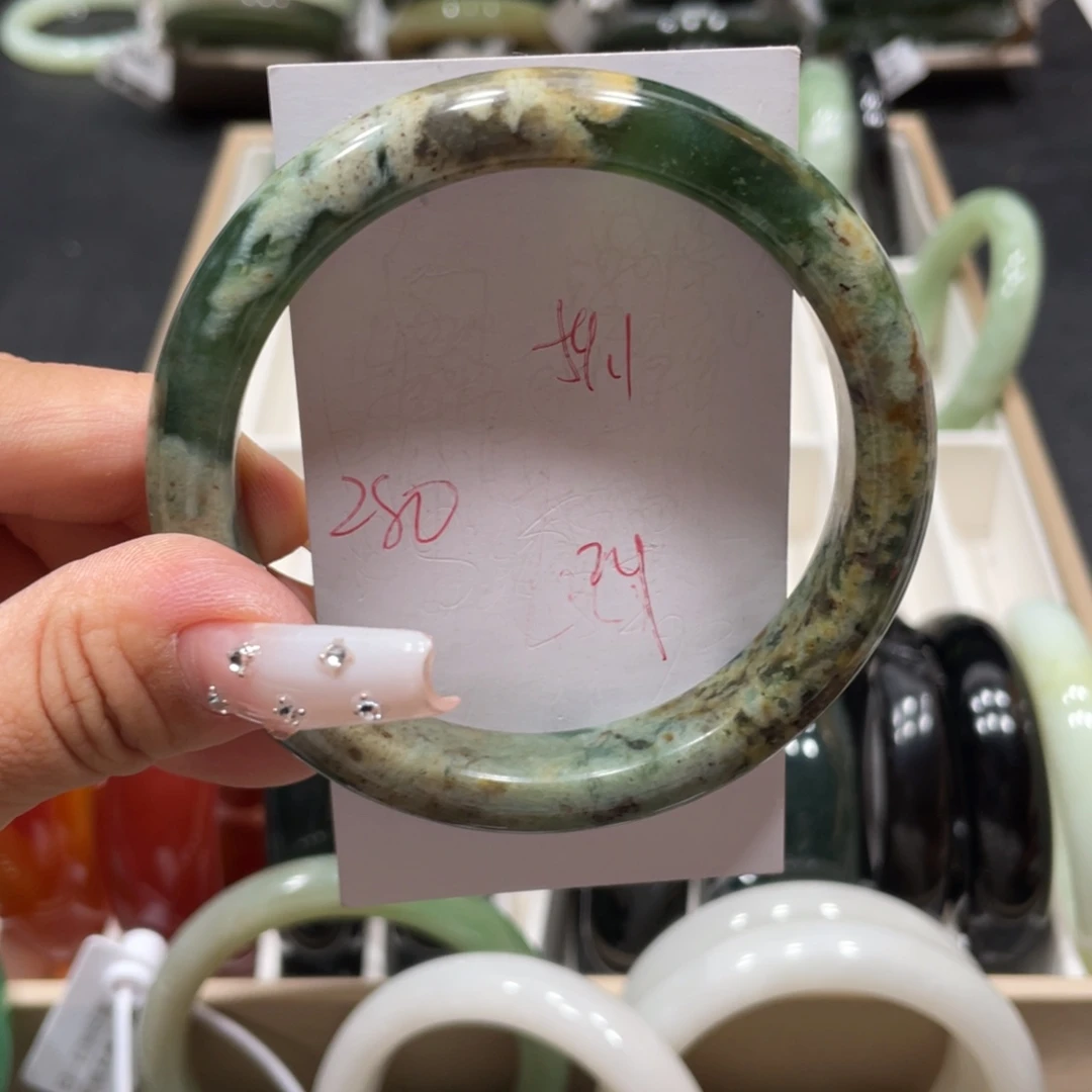 未镶嵌蛇纹石玉手镯