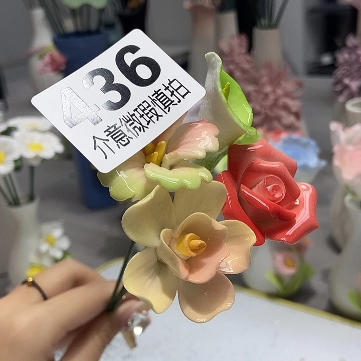 陶瓷纯手工捏花设计