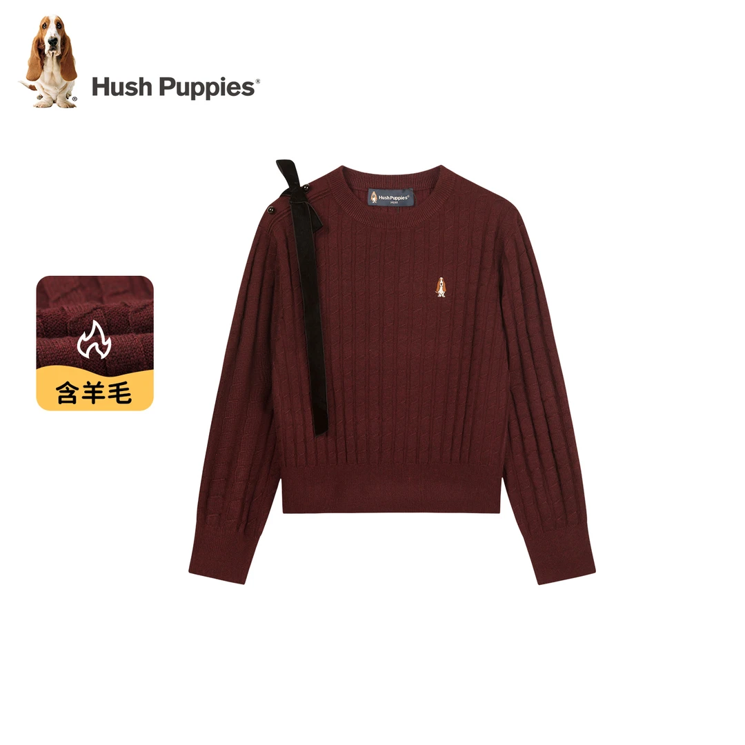 【美术馆奇妙夜绑带设计毛衣】暇步士童装2025秋季学院毛衣