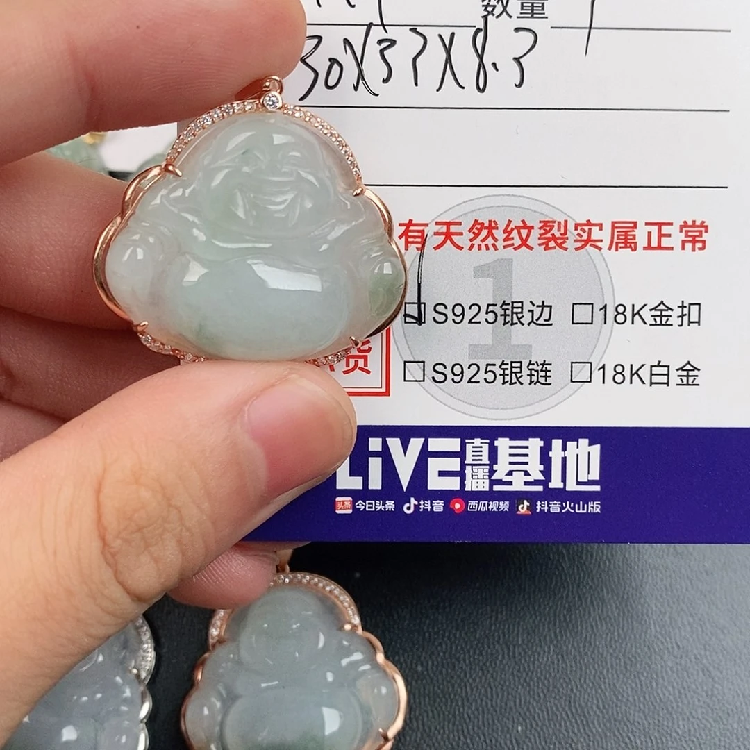 翡翠银S925镶嵌颈饰