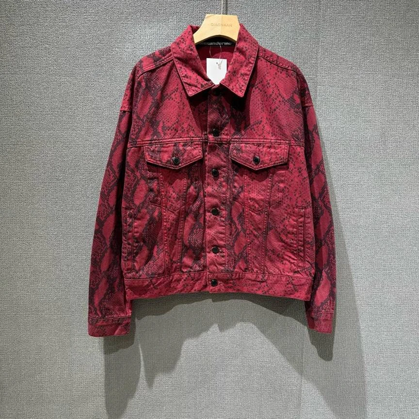 未使用 ALEXANDER WANG （pm）蛇纹印花牛仔外套 全新s码/2157