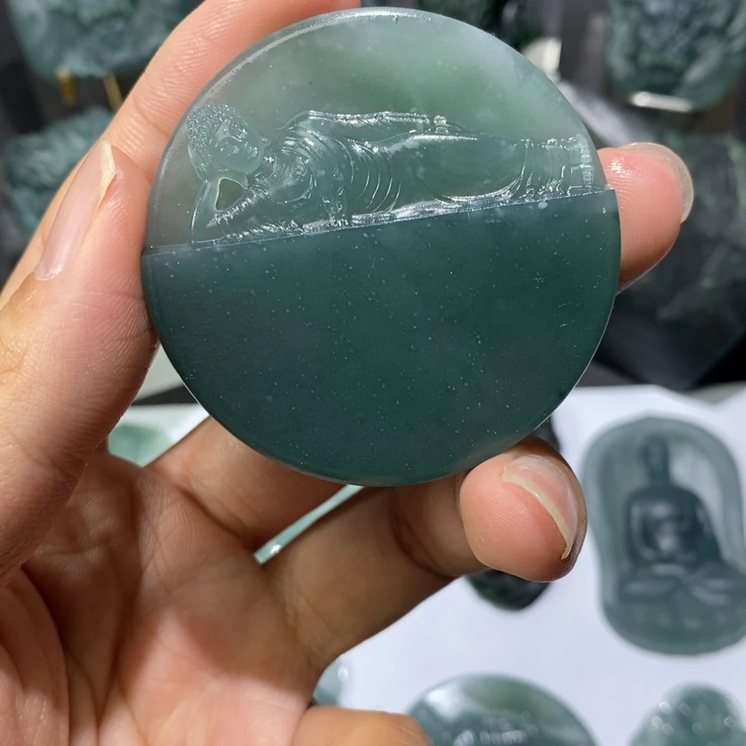 定制翡翠未镶嵌卧佛