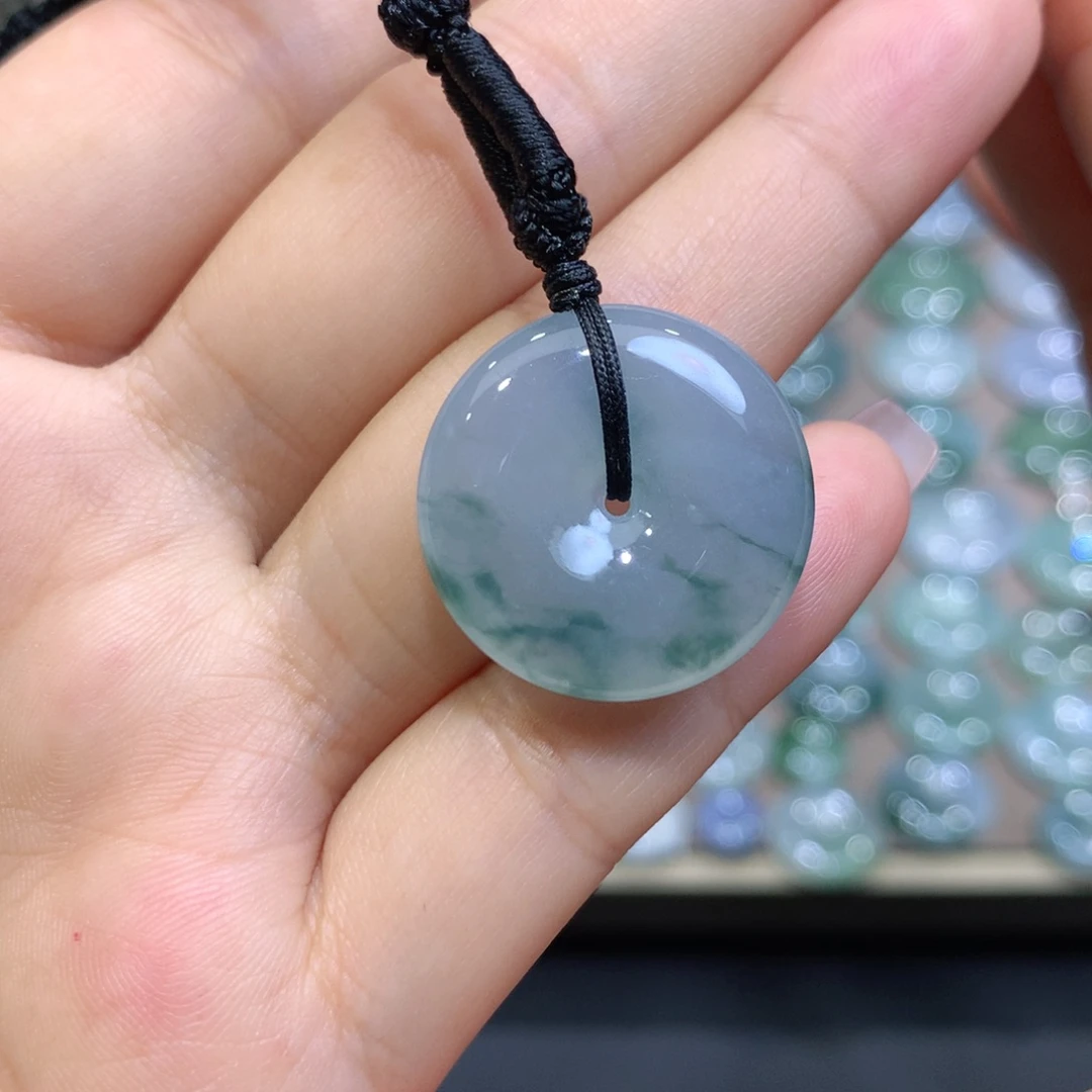 翡翠未镶嵌颈饰平安扣22*5.8