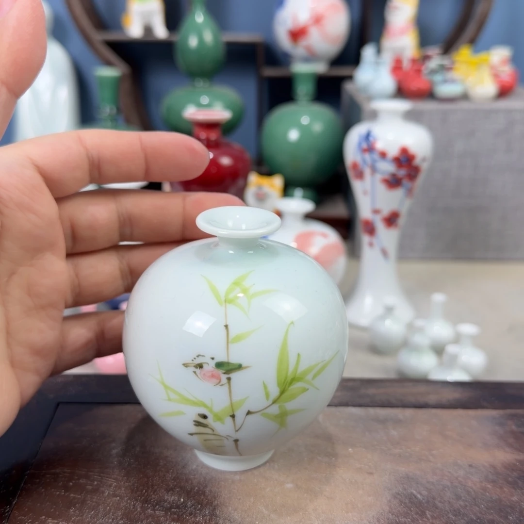 陶瓷手工小花器摆件