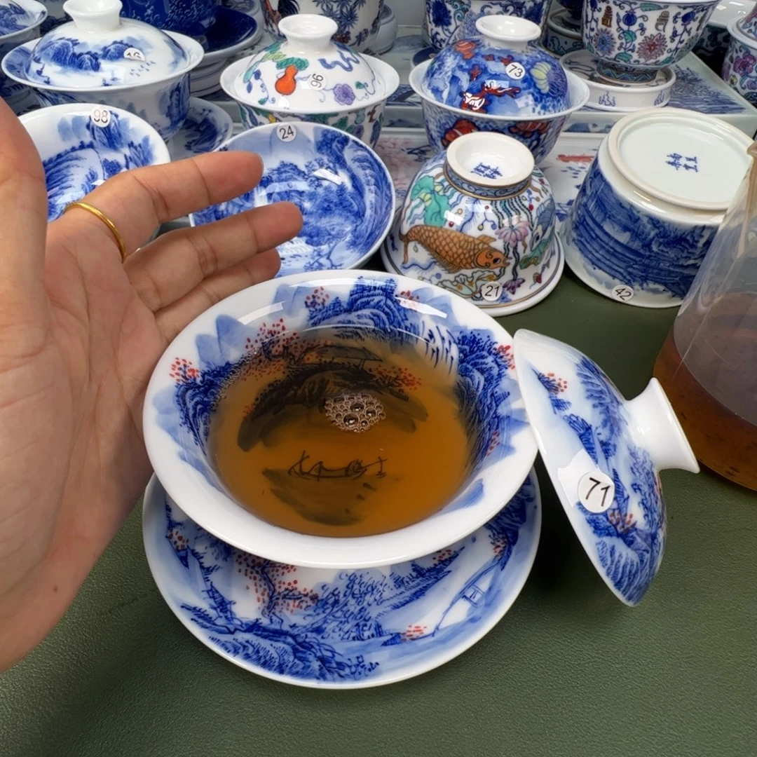 景德镇纯手工纯手绘茶具木木71