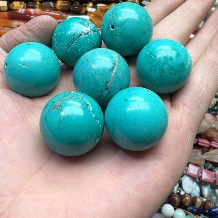 合金玛瑙/玉髓珠宝半成品一颗24-26mm松石